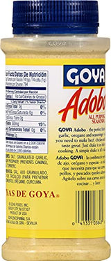 Adobo All Purpose Seasoning without Pepper by Goya, Poultry, Seafood, Meat, and Vegetable Seasoning, Fat Free and Calorie Free Latin Spice Blend