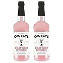 Owen’s Craft Mixers Exclusive Strawberry Lemonade 2 Pack | Handcrafted in USA | Premium Ingredients | Vegan & Gluten-Free Soda Mocktail & Cocktail