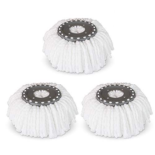 Replacement Microfiber Mops Head, Compatible for Hurricane Spin Magic Mop Head, fits 6.36‘’ Standard Replacement Round Spin Mop Heads,Inner Hole 2.5''