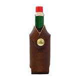 Hot Sauce Holster - Full Grain Leather Belt Holder - Solid Brass Snap - Convenient Slip-On Hot Sauce Bottle Holster - Fits 2 oz. Tabasco & Cholula