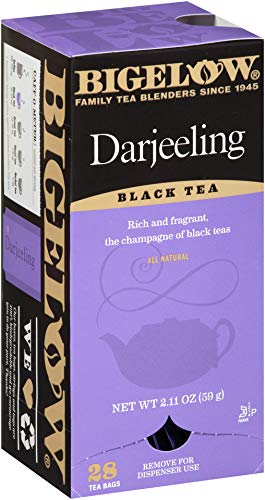 Bigelow Darjeeling Blend Tea 28-Count Boxes (Pack of 6) Full Caffeine Premium Black Tea Bold and Antioxidant-Rich Full Caffeine Black Tea in