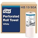 Tork HB1990A Perforated Paper Roll Towel, 2-Ply, 11" Width x 9" Length, White (Case of 30 Rolls, 84 per Roll, 2,520 Towels)