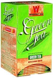 Wissotzky Tea Green Tea With Citrus Fruits 1.06 Oz. Pack Of 3.