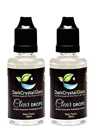 Dark Crystal Glass and Quartz Natural Cleaning Solution 30ml - Clear Drops Pack of (2)