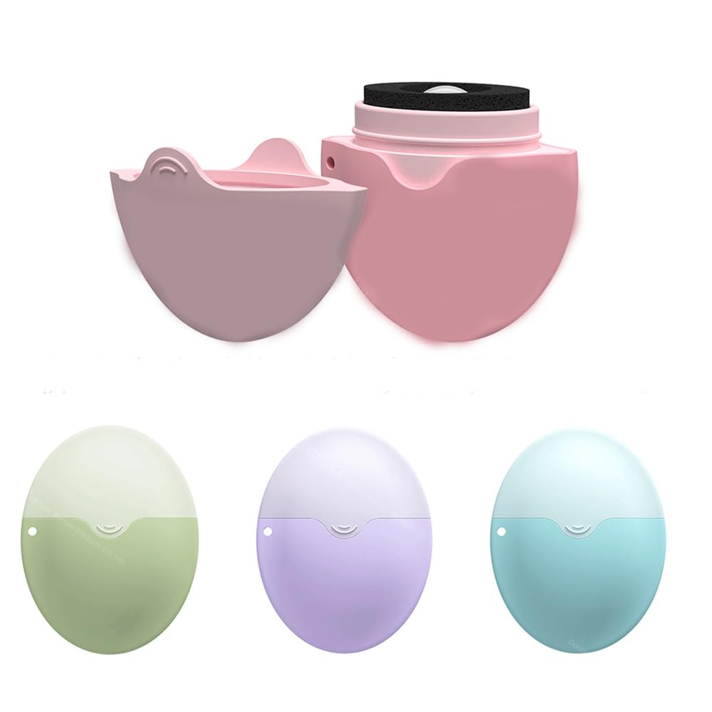 1 piece Silicone sunscreen applicator, portable body lotion applicator, water replenishing applicator (pink)