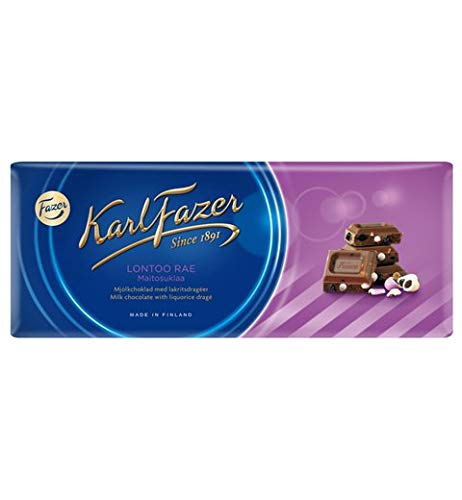 Fazer Karl Fazer Liquorice drage in milk Chocolate 4 bars of 200g