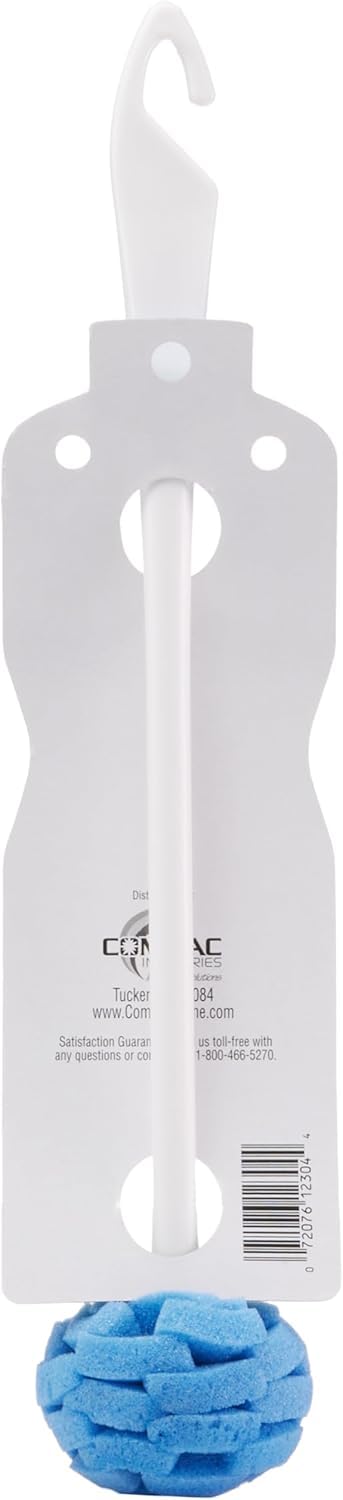 Compac Home Water Bottle Wand 12 inch Long Handle Sponge Petals Brush/Clean Thermos, Coffee Mugs, Sport Bottles, 3 Count