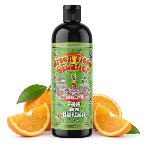 Green Piece® Glass Cleaner 1 Bottle (Made in USA)- All Natural Earth Friendly Multi-purpose Cleaner for Metal, Ceramic, Water Pipe 16 oz