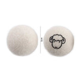 Wool Dryer Balls, Reusable Laundry Balls Softener Washing Fleece Dry Kit Anti-Static Reduce Wrinkles and Save Time Drying Ball(2 pcs-with Pattern)