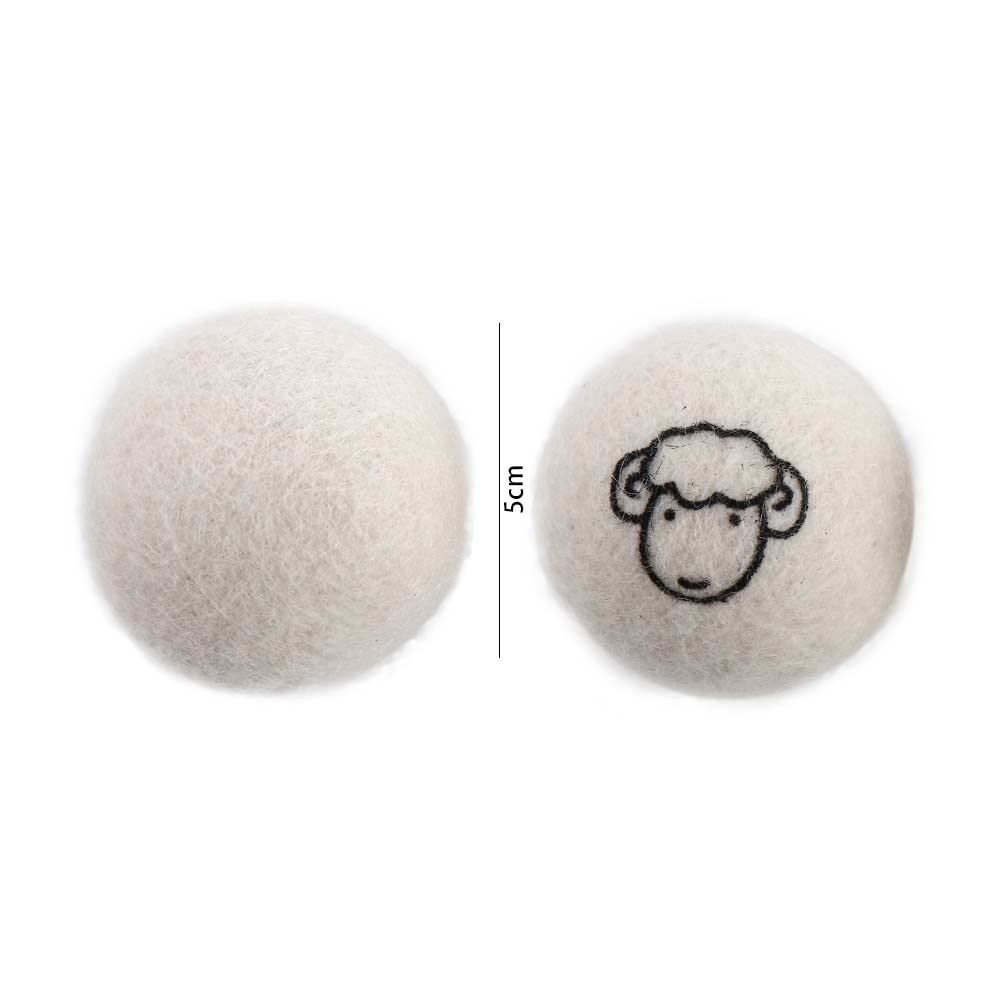 Wool Dryer Balls, Reusable Laundry Balls Softener Washing Fleece Dry Kit Anti-Static Reduce Wrinkles and Save Time Drying Ball(2 pcs-with Pattern)