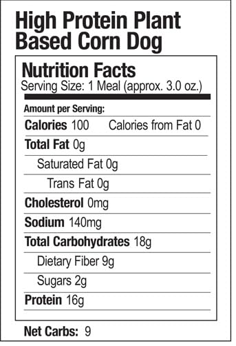 High Protein Fat Free Corn Dog Insta-Meal