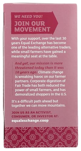 Equal Exchange Organic Rooibos Chai, Herbal Tea, Caffeine-Free, 20 Tea Bags, 1.41 oz (40 g)