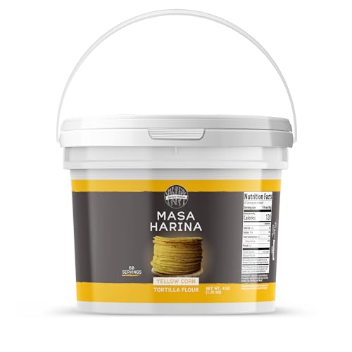 Birch & Meadow 1 Gallon of Yellow Corn Masa Harina, Tortilla Flour, Ready to Make