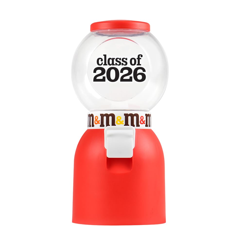 M&M'S Class of 2026 Graduation Candy Dispenser with 2 lb Milk Chocolate Bag