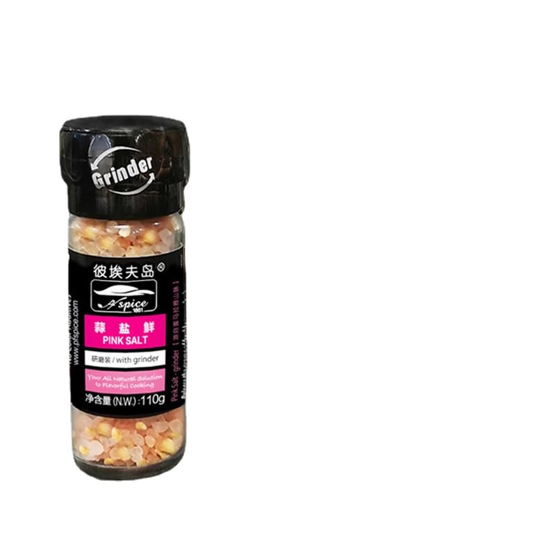 Zetcumm Grinding Ground Black Pepper Freshly Ground Sea Salt Black Pepper Chinese and Western Barbecue Pasta Seasoning (Fresh garlic salt)