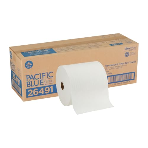Georgia-Pacific Pacific Blue Ultra 8" High-Capacity Recycled Paper Towel Rolls by GP PRO (Georgia-Pacific), White, 26491, 1,150 Linear Feet Per Roll