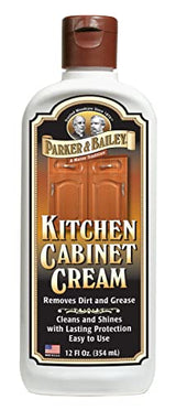 Parker & Bailey Kitchen Cabinet Cream, Multi Surface Cleaner & Furniture Cleaner, Quick Shine Wood Restorer & Protector for Cabinets, Tables