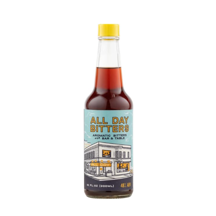 Bittercube All Day Cocktail Bitters, 10 fl oz Aromatic - Classic Spice Blend with Cassia, Ginger, Nutmeg & Gentian - Versatile for Old Fashioned