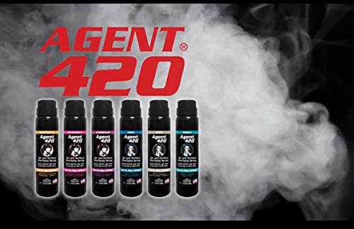 Agent 420 Cannabis & Cigarette Air and Surface Purifying Spray, Passionate, 3.5 oz - Tea Tree Oil Breaks Down Smoke at the Molecular Level