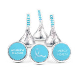 324ct Blue Ribbon Prostate Cancer Awareness Custom DIY Kiss Stickers