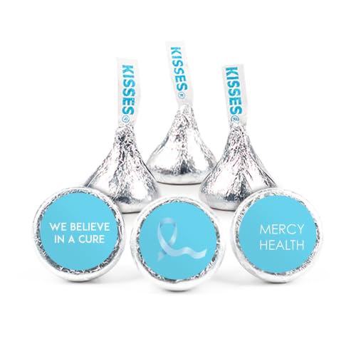 324ct Blue Ribbon Prostate Cancer Awareness Custom DIY Kiss Stickers