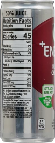 V8 V-Fusion + Energy, Black Cherry, 8 fl oz