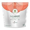 Grab Green Natural 3 in 1 Laundry Detergent Pods, Gardenia-with Essential Oils, 132 Loads, Organic Enzyme-Powered, Plant & Mineral-Based, White
