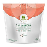 Grab Green Natural 3 in 1 Laundry Detergent Pods, Gardenia-with Essential Oils, 132 Loads, Organic Enzyme-Powered, Plant & Mineral-Based, White