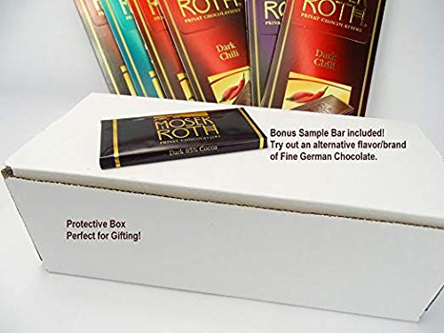 Boxed 6 Pack ~ 70% Cocoa Dark Chocolate ~ Moser Roth Fine German Chocolate Bar (s) ~ With Bonus Sample!