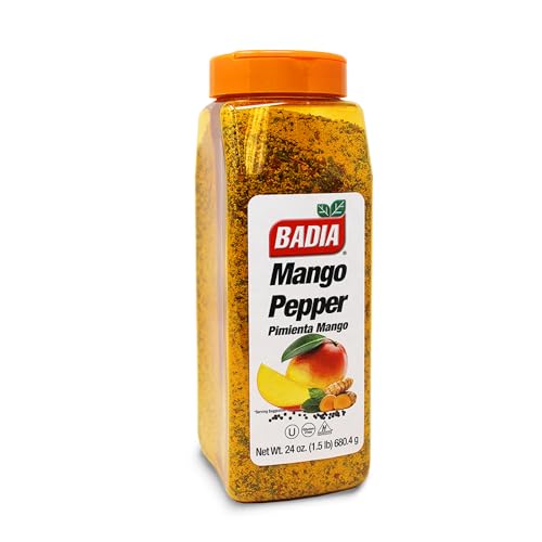 Badia Mango Pepper Seasoning, 24 oz - Sweet & Zesty Citrus Pepper Blend for Chicken, Seafood & Vegetables