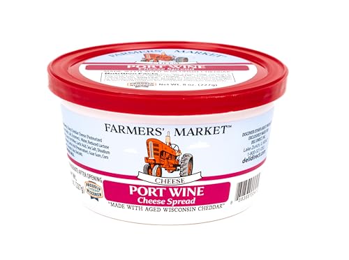 Cheese Spread, Shelf Stable, Wisconsin, Great as Snack Dips for Pretzels or Veggies, (1pk, Port Wine)