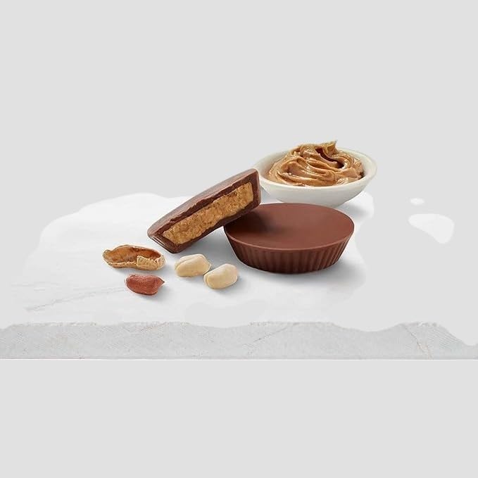 Sugar Free Dark Chocolate Peanut Butter Cup Delight-2 lb Deliciously Crafted for a Guilt-Free Indulgence Made with Stevia Extract-Perfect
