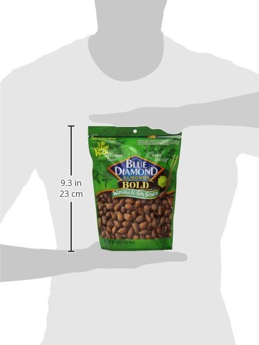 Blue Diamond Almonds Bold Wasabi & Soy Sauce, Value Pack, 16 Ounce (Pack of 6)