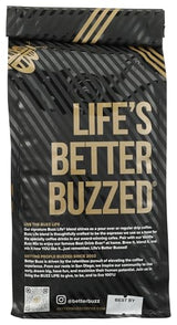 Better Buzz Life Blend (Buzz Life) Whole Bean Coffee Medium Roast, 12 Ounce (Pack of 1), Small Batch Roasted Arabica Coffee Beans, Dark Chocolate