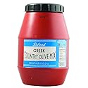 Roland Foods Greek Country Olive Mix, Whole Olives Marinated with Garlic and Pepperoncini Peppers, Specialty Imported Food, 4 Lb 6 Oz Tub