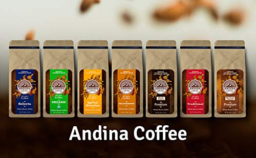 Andina Distributors 1lb - Colombian Dark Premium Roast - Whole Bean Coffee - Low Acidity