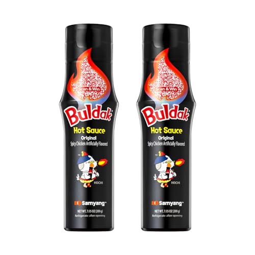 Samyang Buldak Korean Spicy Hot Chicken Sauce Original Flavor Authentic Korean Sauce for Ramen Noodles Rice and Cooking 5.57 fl oz (Pack of 2)