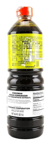 Kikkoman Nokoh Konbu Dashi Concentrated Soup Base - Umami-Rich Kelp Broth Concentrate - Japanese Style Stock for Soups, Noodles & Cooking - 33.8 Fl Oz