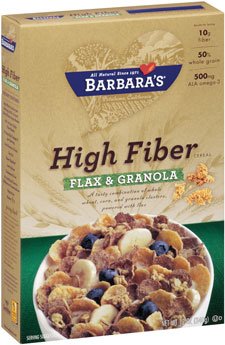 Barbara's Bakery - High Fiber Cereal, Flax & Granola, 12 oz (Pack of 3)