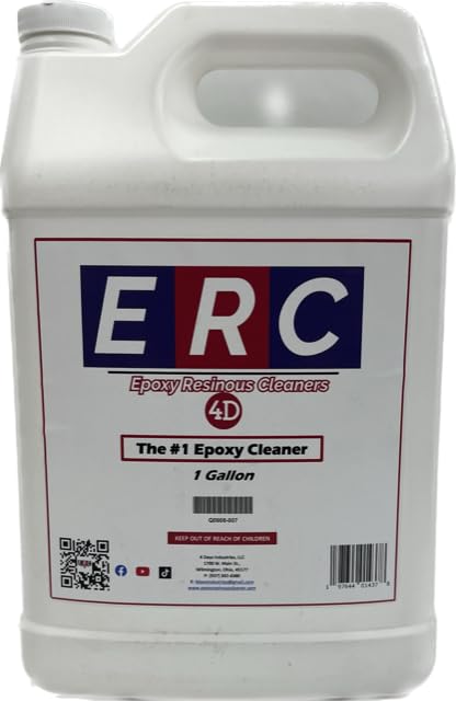 ERC #1 Epoxy Cleaner - Concentrated Formula (1 Gallon) | Helps Removes, Oil Stains | No Haze or Sticky Residue | For Epoxy Floors & Sealed Concrete