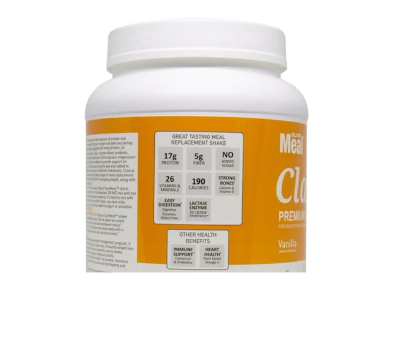 Sure Meal Ultra Premium Nutritional Shake Mix [Vanilla Ice Cream - Naturally and Artificial Flavored] - 1.7 lbs (780g)