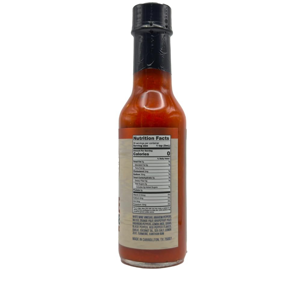 Lemon Pepper Garlic Hot Sauce, 5 fl. oz. - Tart & Citrusy, Small Batch, Texas Craft Hot Sauce, Family Owned and Operated