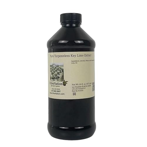 Pure Keylime Terpeneless Extract - Tart Citrus Flavor for Baking - Cooking - Beverages - Marinades - Terpene Free - Non-GMO - Kosher - Vegan - 16 oz