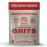 Marsh Hen Mill Speckled Pure Grits - Stone Ground Heirloom Blend of Yellow & White Corn | Old-Fashioned Corn Grits | Gluten-Free & No Additives | Pure