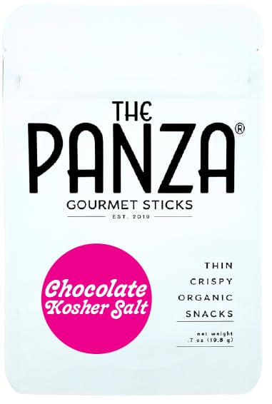 The Panza Chocolate Kosher Salt Gourmet Cookie Snack Thin & Crispy | Organic, Non-GMO, 100% Natural Ingredients | Mini Pouch 0.7 oz