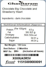 Ghasitaram Gifts Chocolate - Big Chocolate and Strawberry Heart
