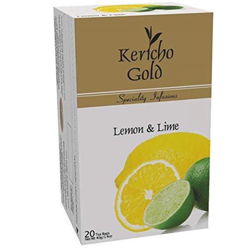 Kericho gold Kenyan Tea (Lemon & Lime, 20 Enveloped Tea Bags, 1.1oz)