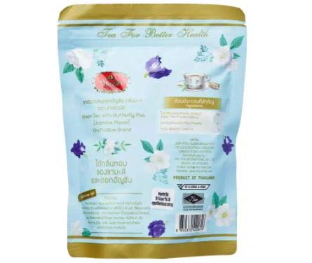 Cha Tra Mue Jasmine Butterfly Blue Pea Tea 150g - It gives a refreshing taste and soothing fragrant with a natural blue color.