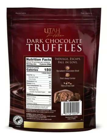 Truffle Bites, Dark Chocolate with a hint of Sea Salt (16 oz Bag / 32 ct)