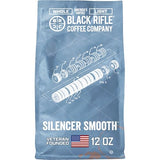 Black Rifle Coffee Company Silencer Smooth, 12oz Bag, Whole Bean Light Roast - Roasted Blend Made from Arabica Beans - Colombian & Brazilian Beans